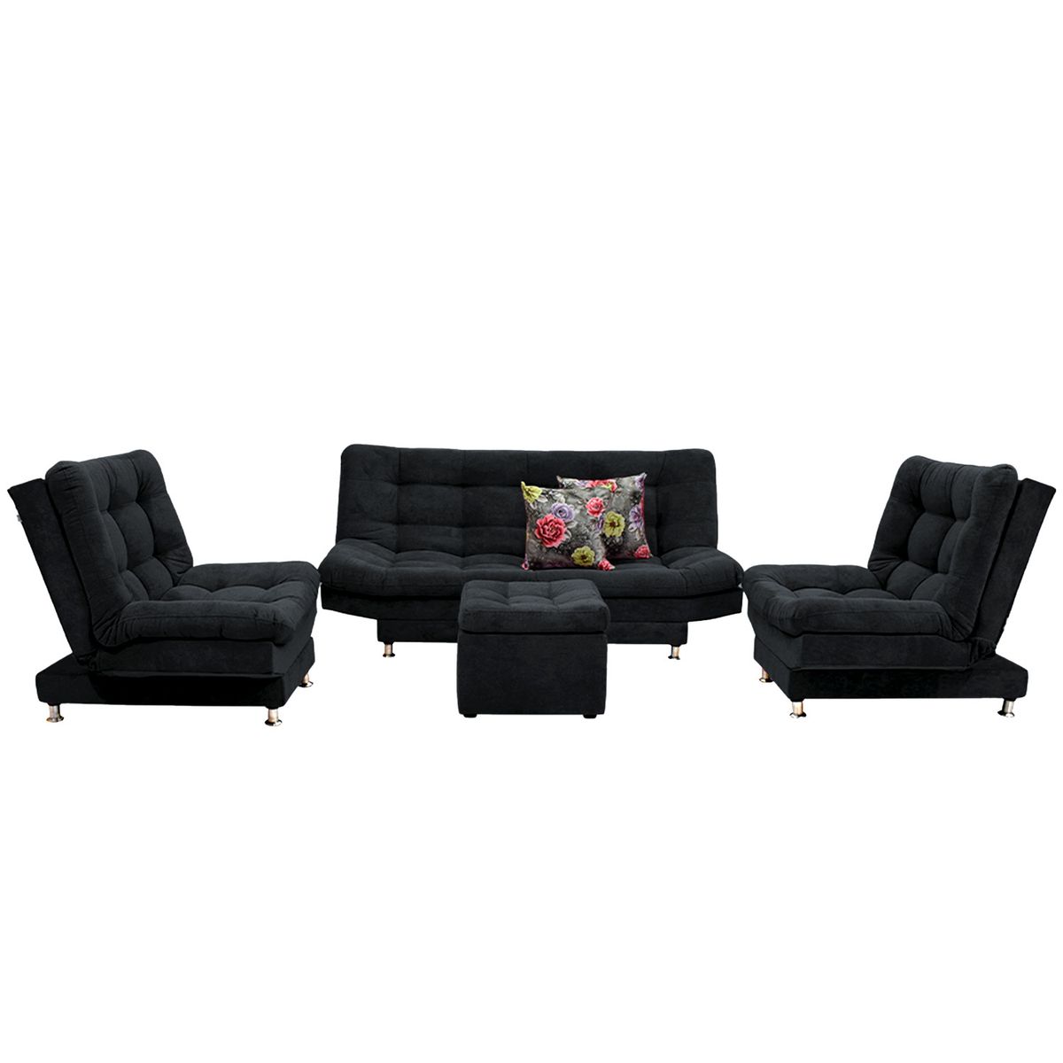 INDUSTRIAL BASESTILOS - Sala Moltochic Lino negro patas de metal