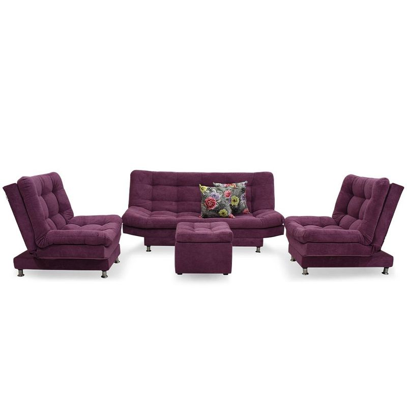 INDUSTRIAL BASESTILOS - Sala Moltochic Lino Purpura patas de Metal
