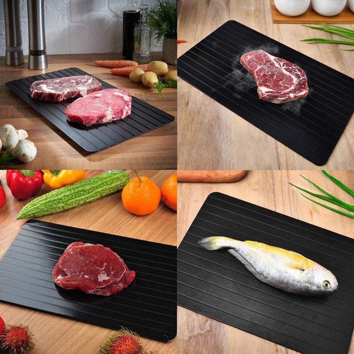 ZHOPI CO - Tabla Para Descongelar Carne Alimentos Congelados Bandeja Rapido