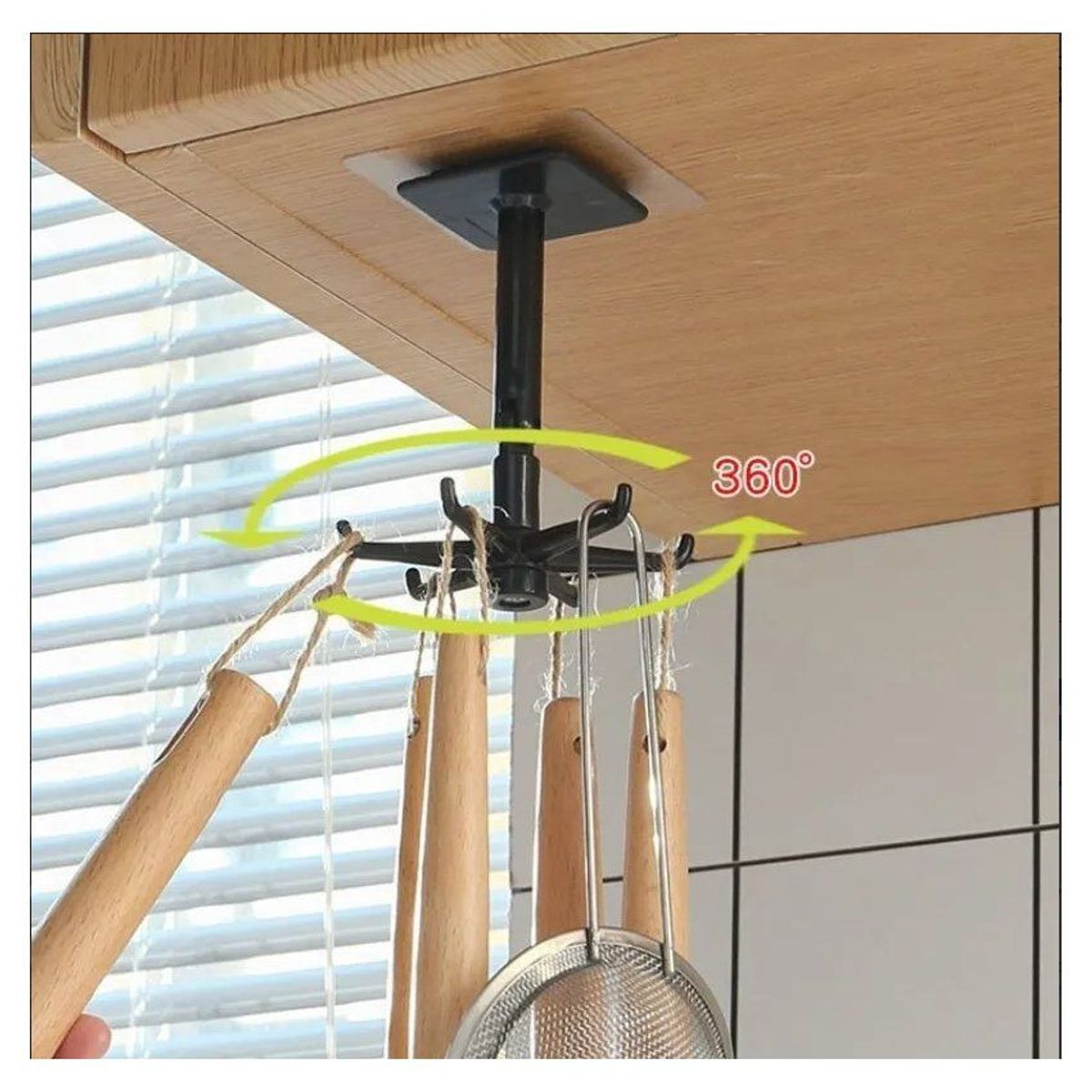 ZHOPI CO - 2 Unidades Gancho Soporte Colgador Utensilios De Cocina 360 Grados