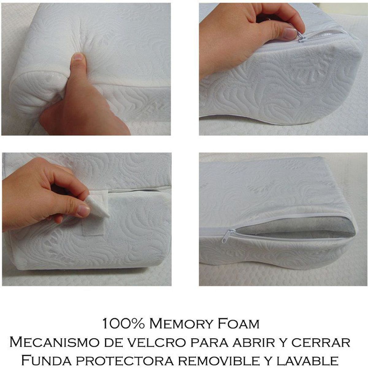 TECHCONFORT - Almohada cojín entrepierna en viscoelástica memory foam.