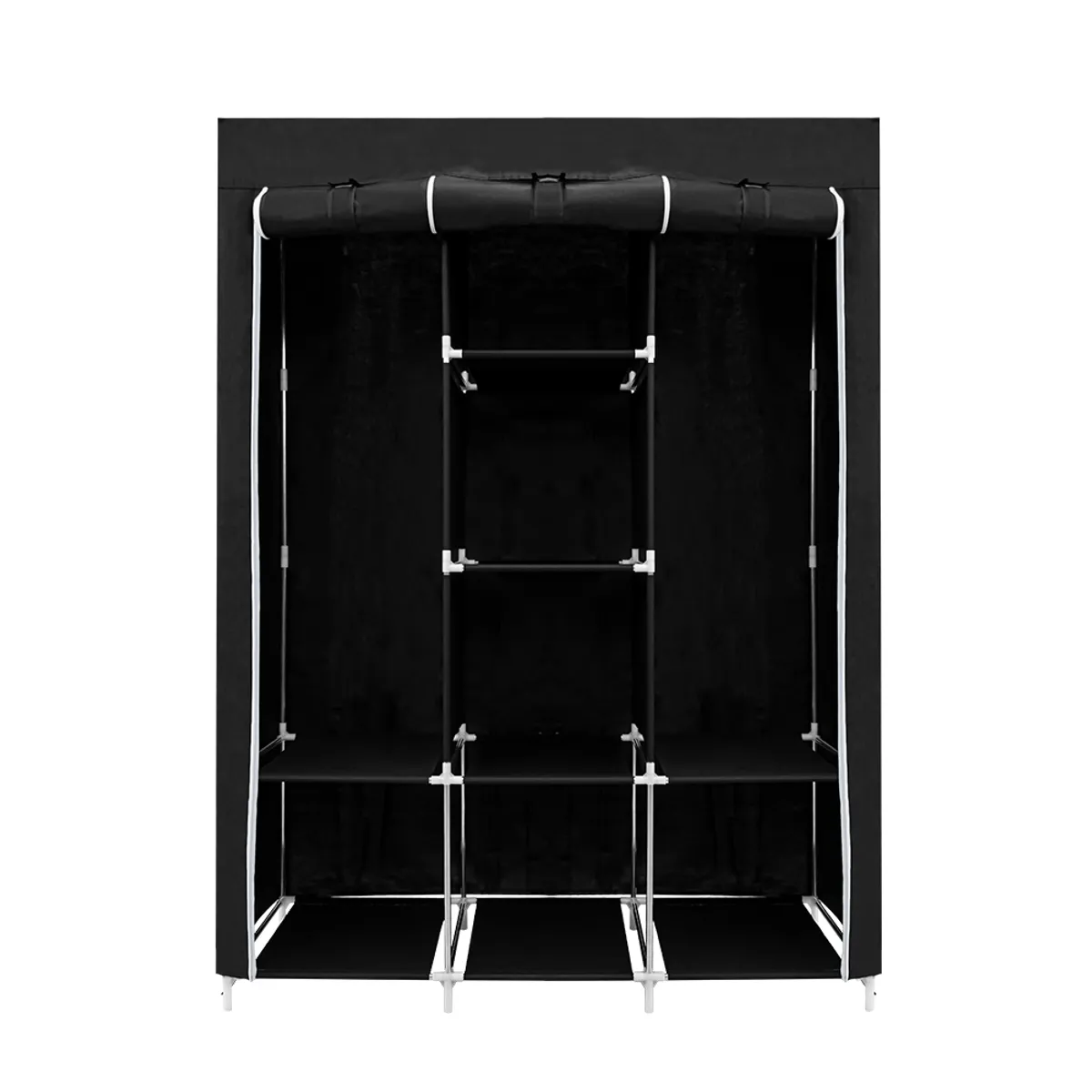 STAY ELIT - Clóset ropero armable reforzado 1.75 m para hogar color negro elegante