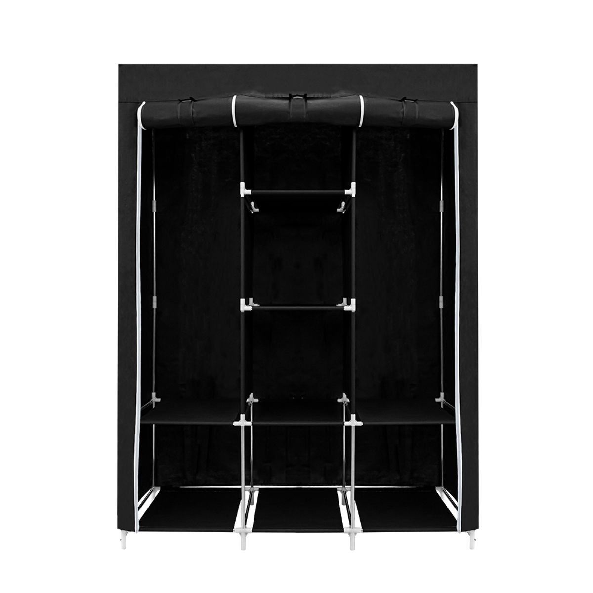 STAY ELIT - Clóset ropero armable reforzado 1.75 m para hogar color negro elegante