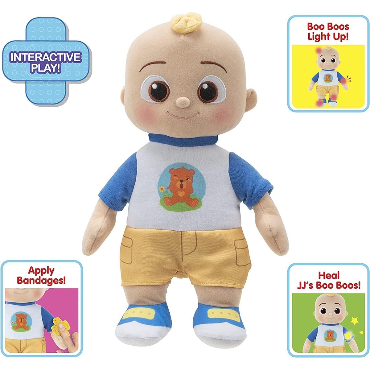 COCOMELON - Muñeca jj de cocomelon boo boo deluxe 8 accesorios