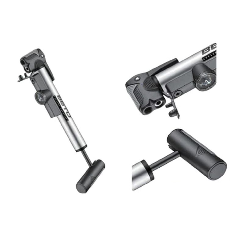 BETO - Mini Bomba De Mano Beto Inflador Bicicleta Medidor 120psi CLD-036G