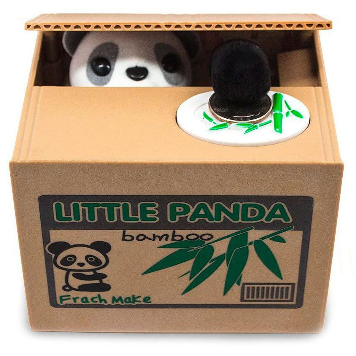 ZHOPI CO - Alcancia de gato o panda roba monedas animada electronica