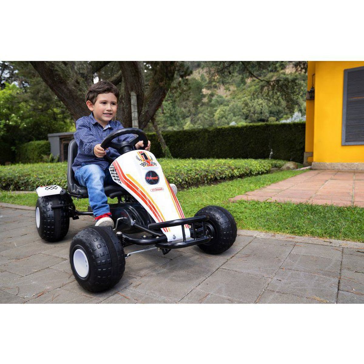 PRINSEL - Carro De Pedales Go Kart Prinsel Blanco