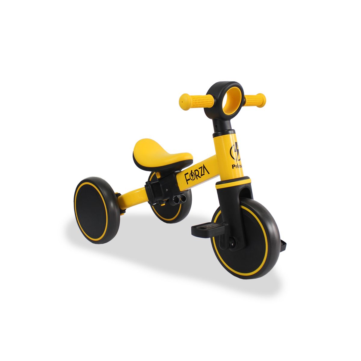 PRINSEL - Bicicleta de Balance para Niños 2 En 1 Forza Amarillo