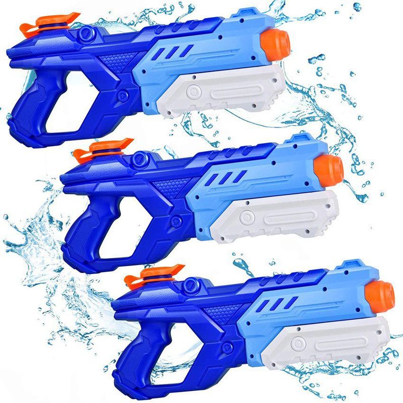 GENERICO - Pístola de agua para niños, set x 3 pístolas de chorro 33cms
