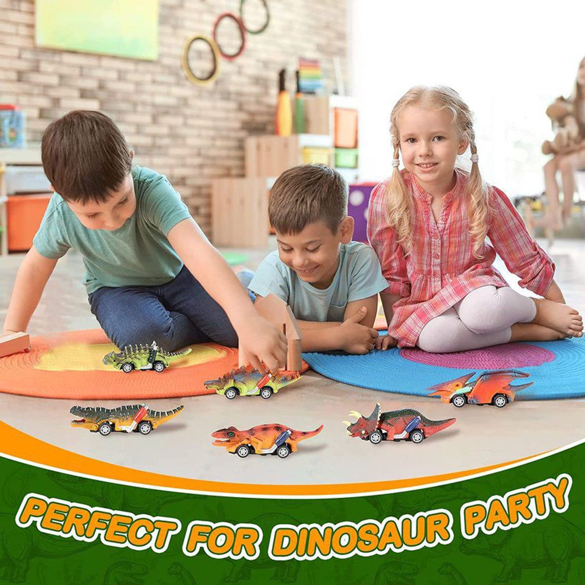 GENERICO - Juguetes de dinosaurio set x 6 autos de dinosaurio envío ya