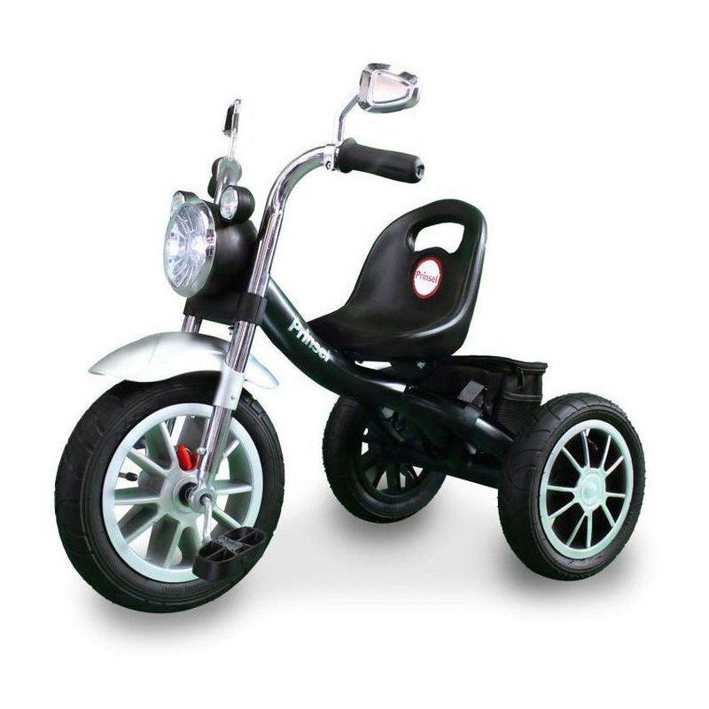PRINSEL - Triciclo Para Niños Magnum Negro Ruedas Neumático Inflable