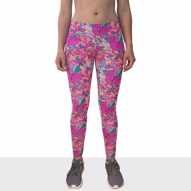 TYKHE - Leggings Deportivo Tobillero Estampado Mujer Tykhe Violet Rosado_..
