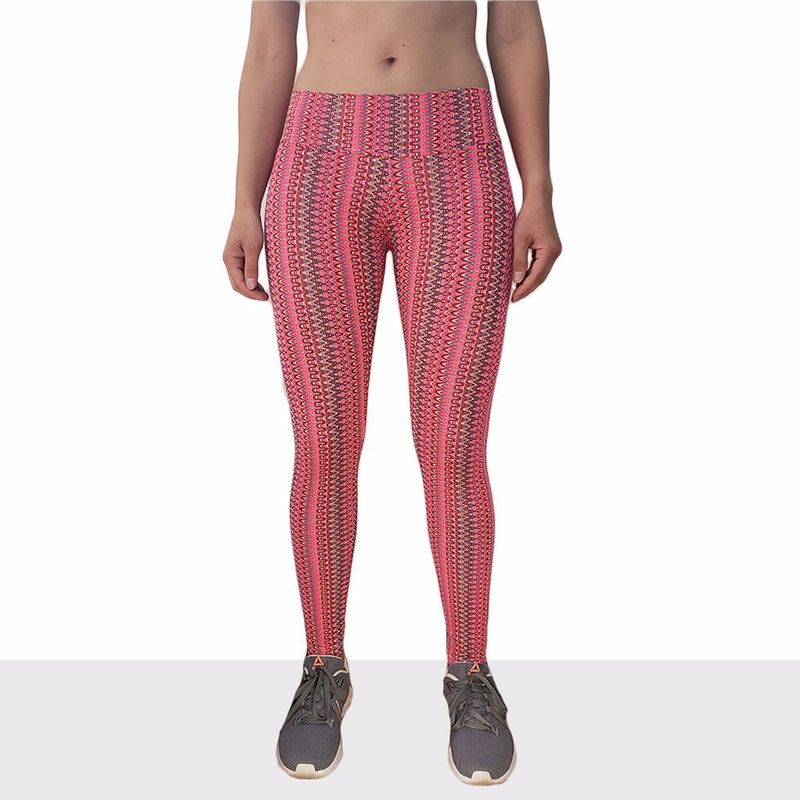 TYKHE - Leggings Deportivo Tobillero Estampado Mujer Tykhe Levana Rojo