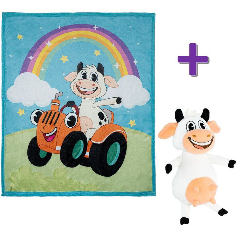 TOY CANTANDO - Peluche la vaca lola cobija tractor la vaca lola
