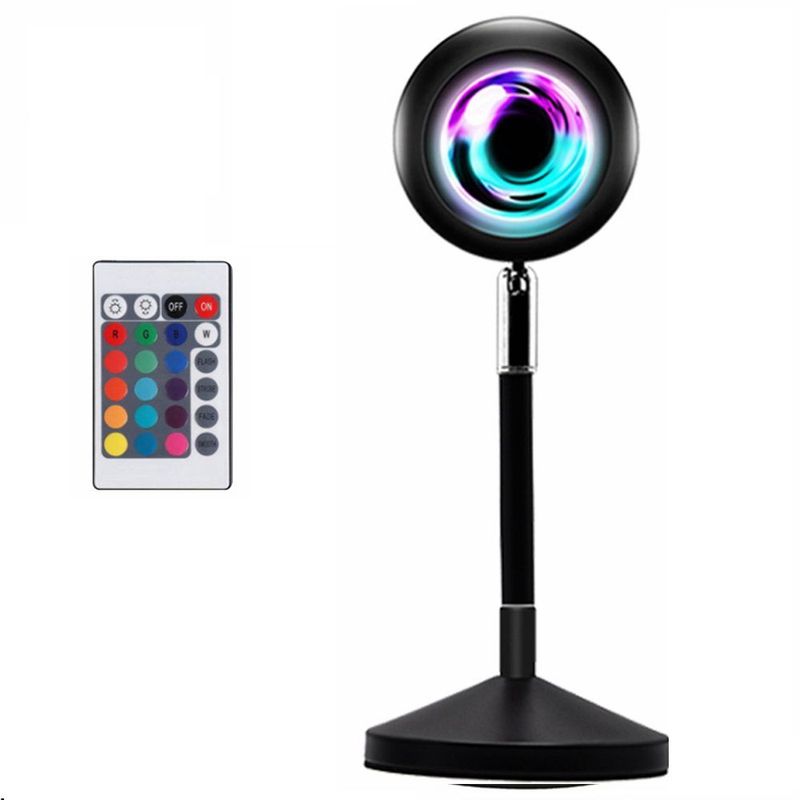 ZHOPI CO - Lampara led luz de ambiente proyecta atardecer con control 16 colores.