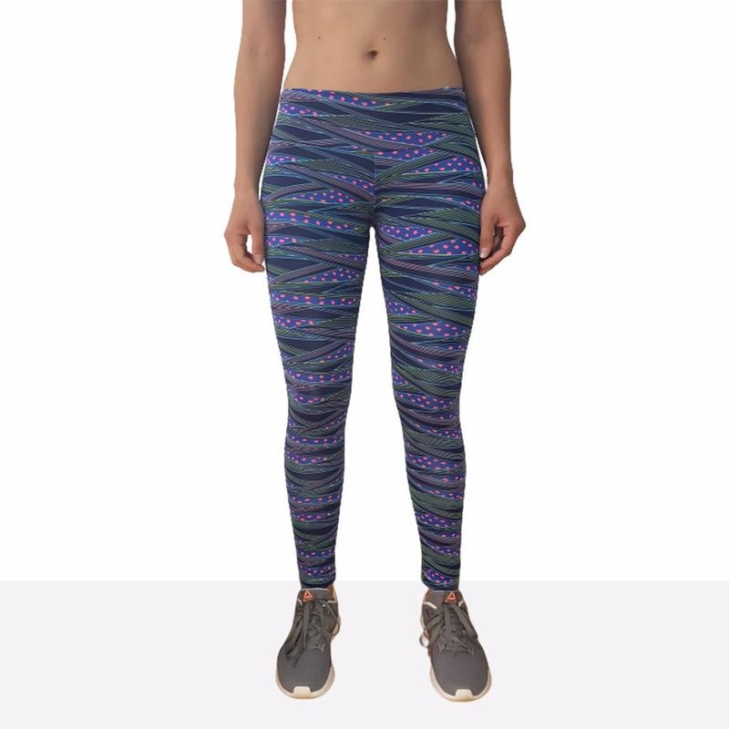 TYKHE - Leggings Deportivo Tobillero Estampado Mujer Tykhe Sol Azul Marino