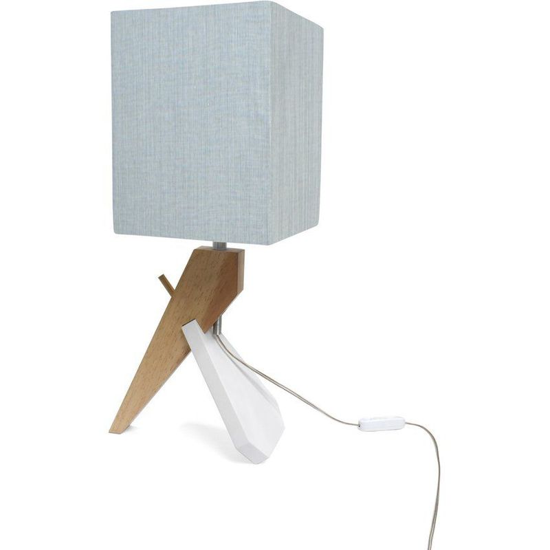 VENECIA - Lámpara de Mesa Zapala Plata - Blanco