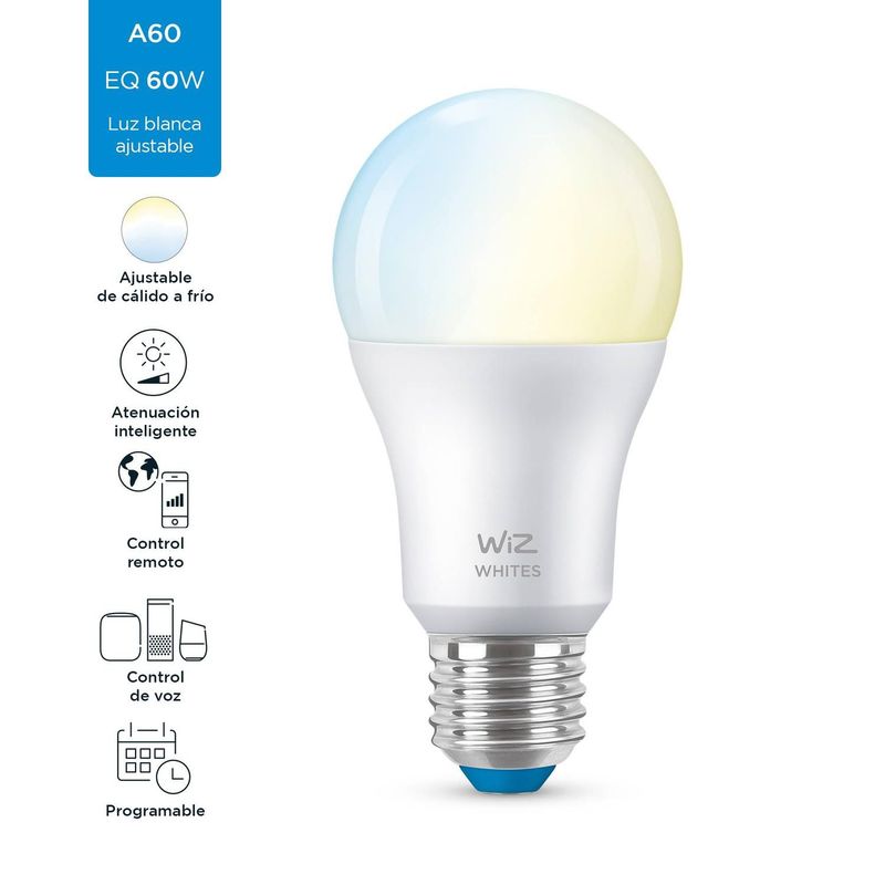 WIZ - Wiz bombillo led inteligente a19 wi-fi luz fria y calida