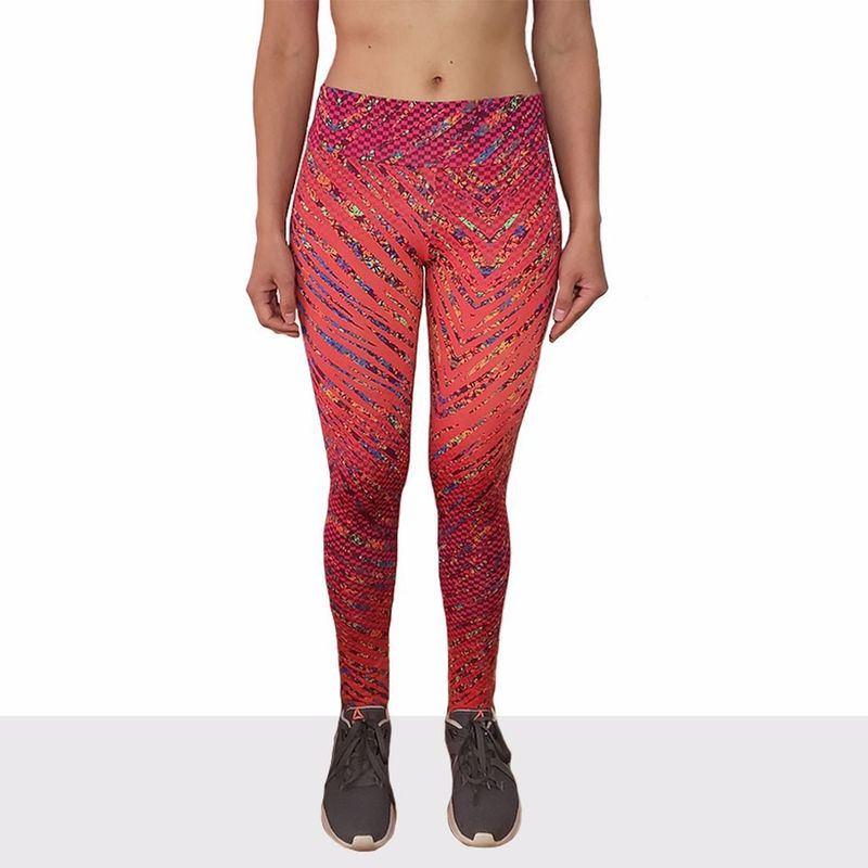 TYKHE - Leggings Deportivo Tobillero Estampado Mujer Tykhe Yue Rojo