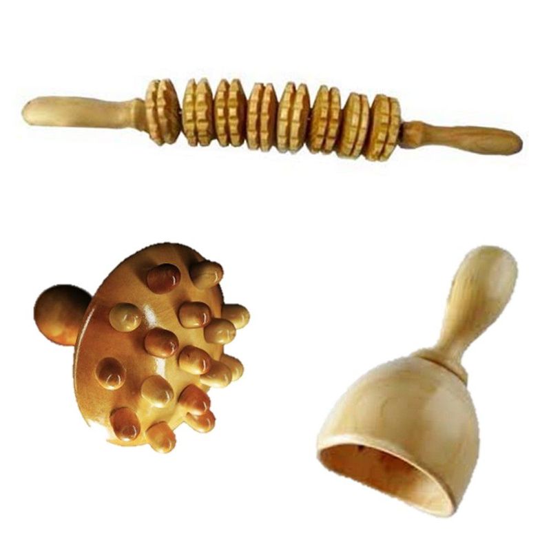 GENERICO - masajeador kit liporeductor copa rodillo champiñon maderoterapia