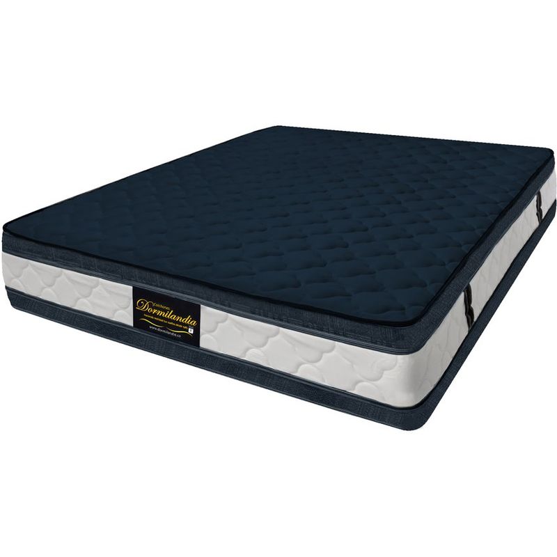 DORMILANDIA - Colchón queen 160x190 resortado marshall azul