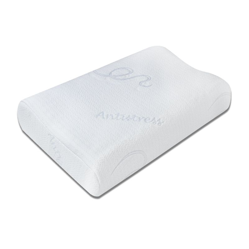 DORMILANDIA - Set x2 Almohadas Viscoelásticas  Masajeadoras Funda Tela Antiestrés