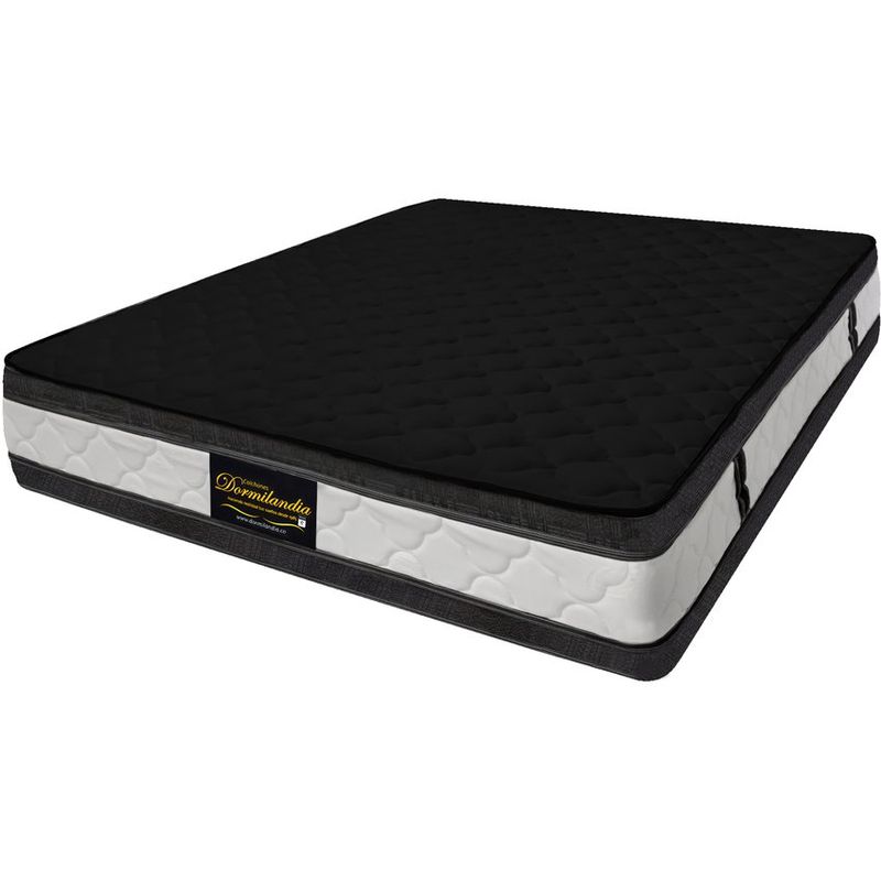 DORMILANDIA - Colchón semidoble 120x190 resortado marshall negro