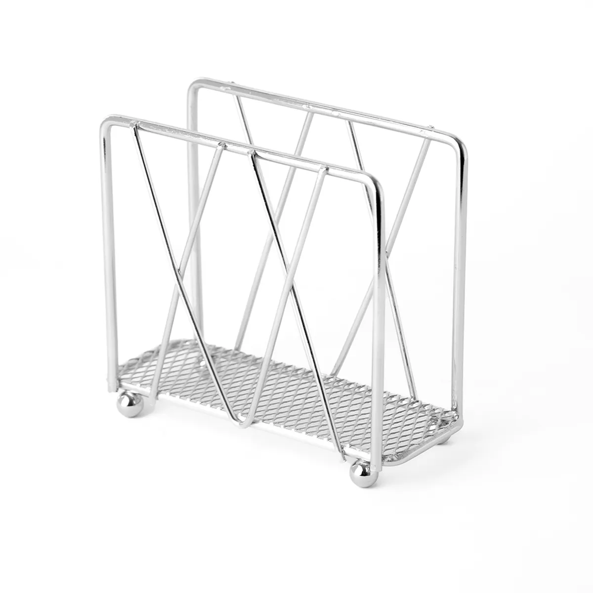 ESSENZA - Servilletero de Mesa Pequeño en Metal Cromado Essenza