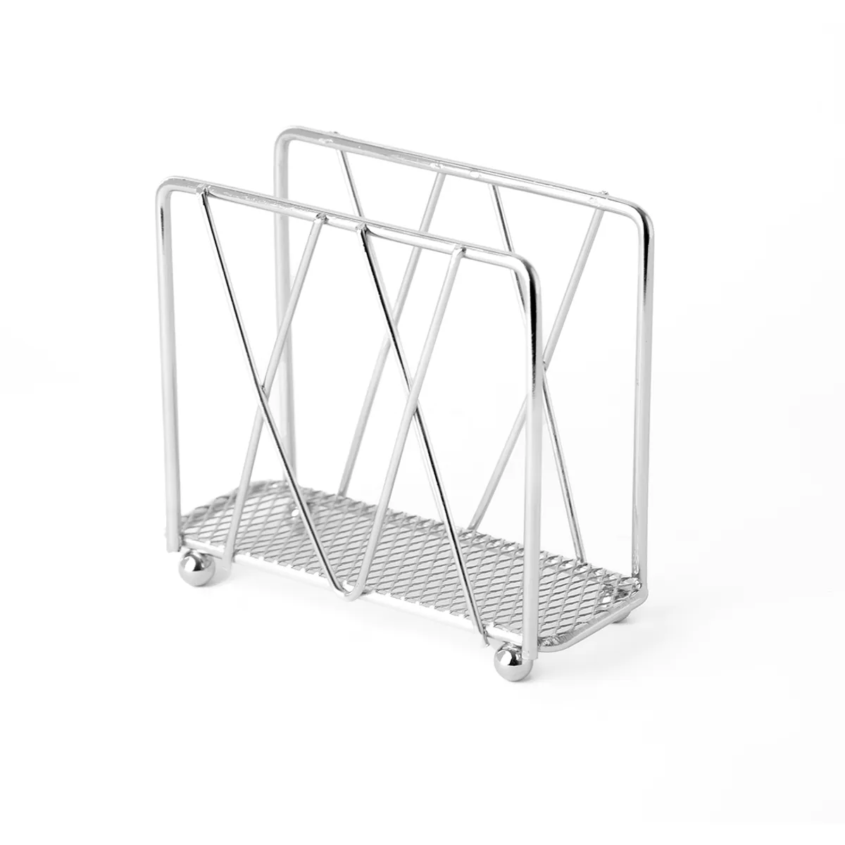 ESSENZA - Servilletero de Mesa Pequeño en Metal Cromado Essenza