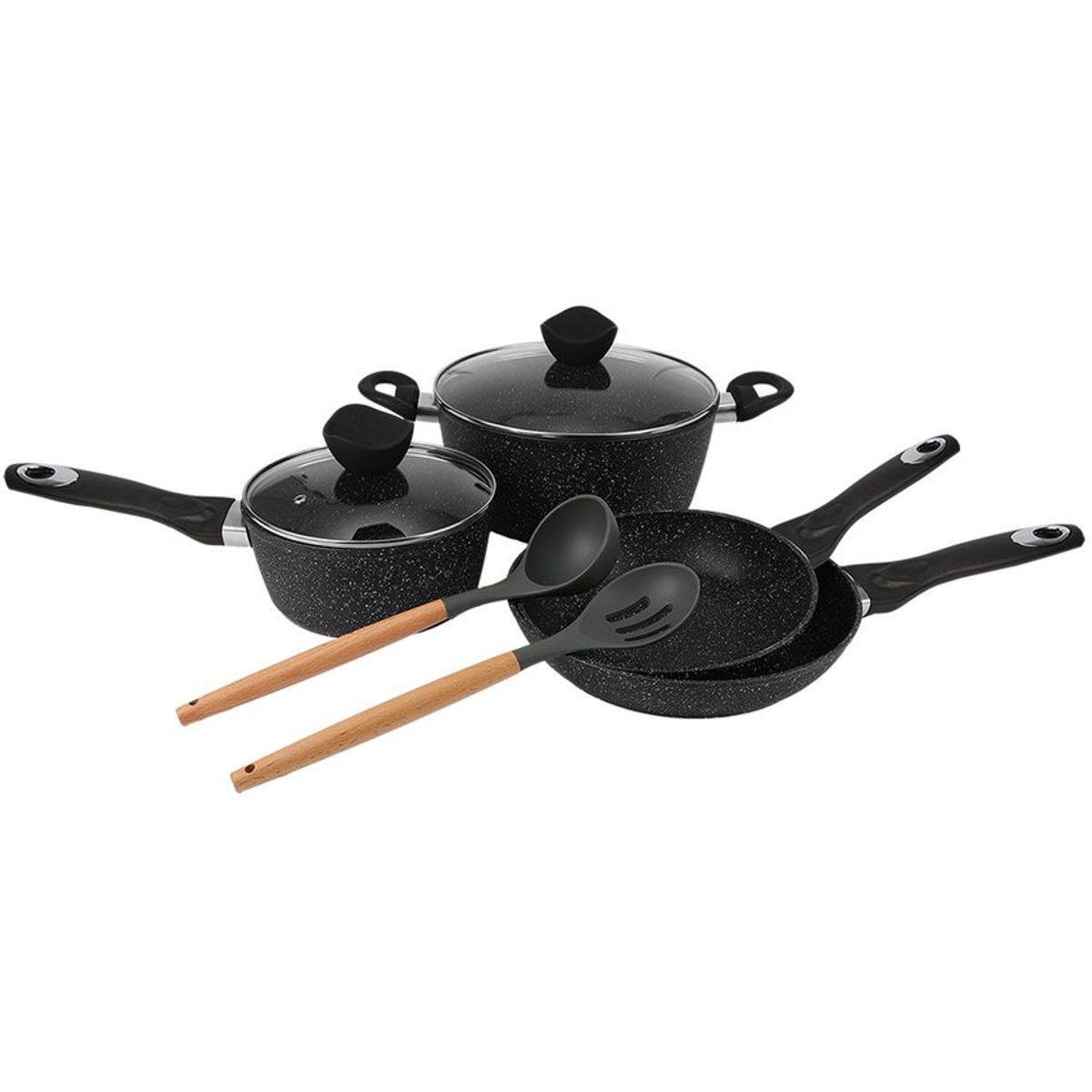 ESSENZA - Juego de ollas y sartenes a Induccion essenza aluminio 8 piezas