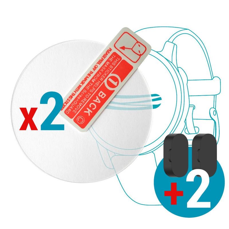 GENERICO - Protector para Garmin Forerunner 45 45s x2 + Tapa x2