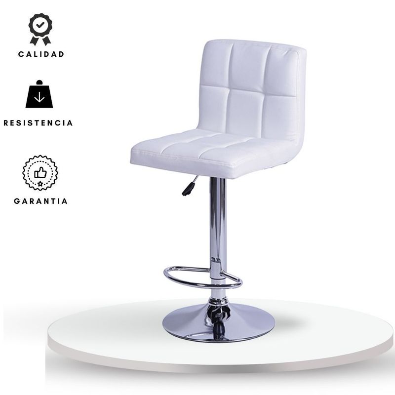 EKONOMODO COLOMBIA - Silla de bar o barra leo blanco