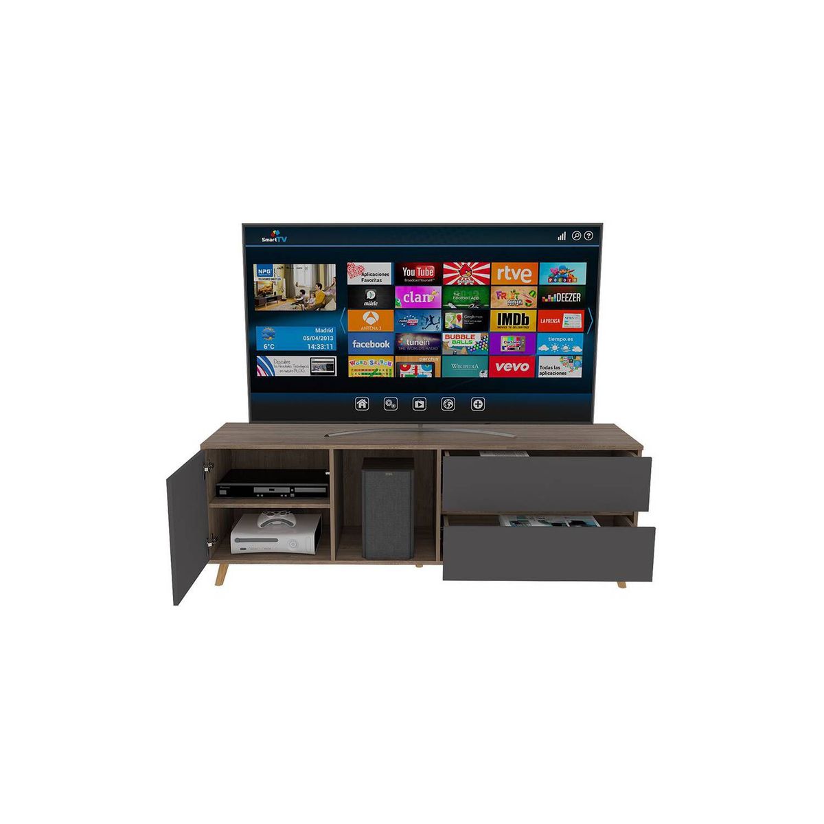 EKONOMODO COLOMBIA - Rack Para Tv Mileik Miel Plomo