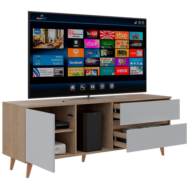 EKONOMODO COLOMBIA - Rack Para Tv Tempo Rovere Blanco