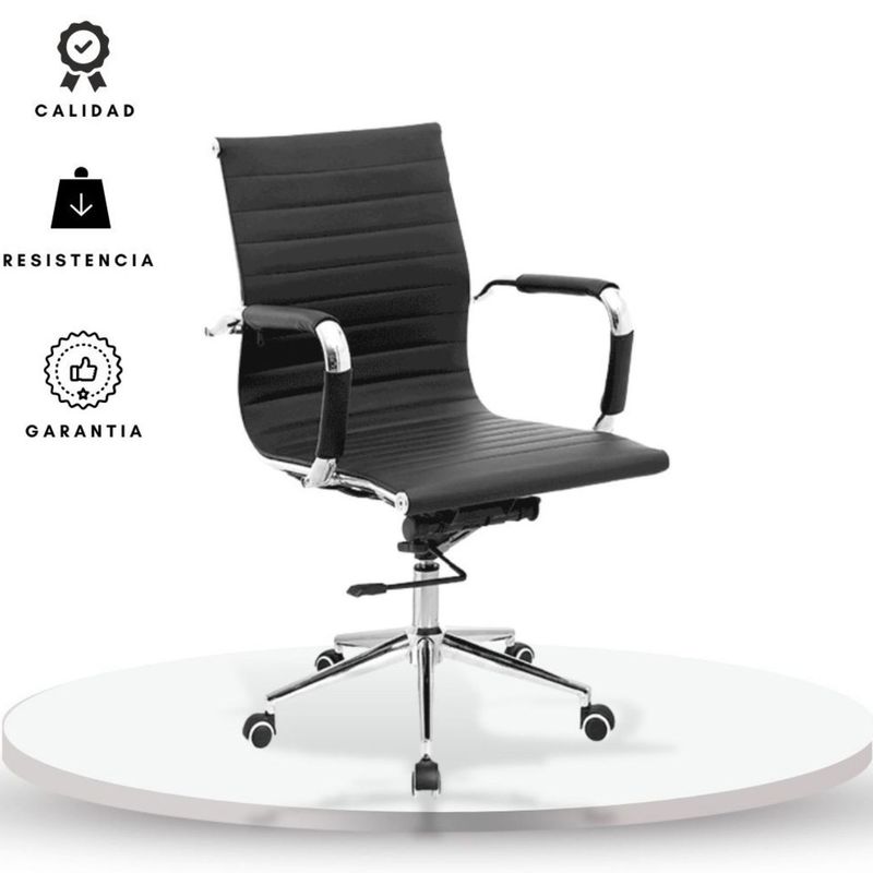 EKONOMODO COLOMBIA - Silla De Oficina Presidente Espalda Media Negro
