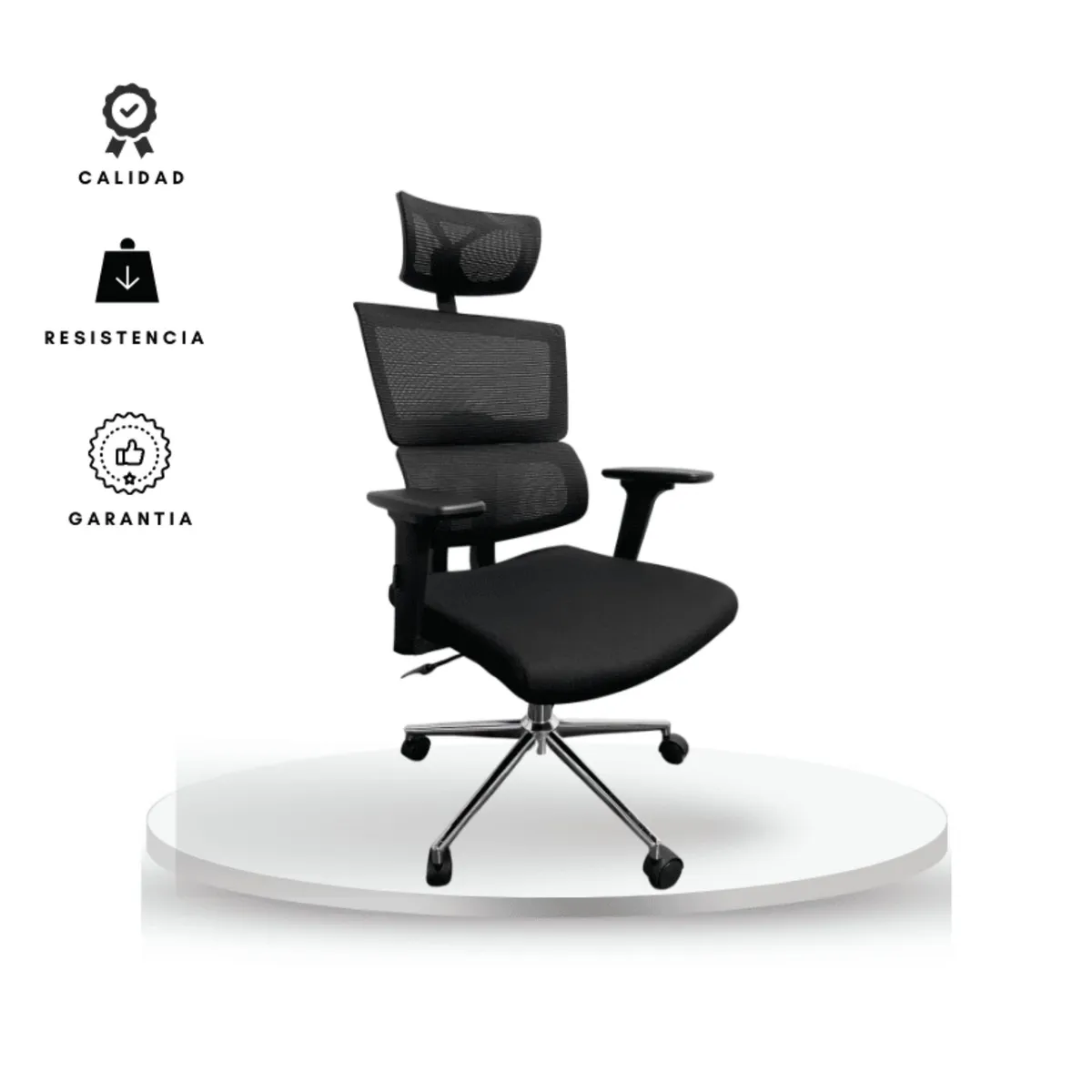 EKONOMODO COLOMBIA - Silla De Oficina Premium Lorient Base Cromada