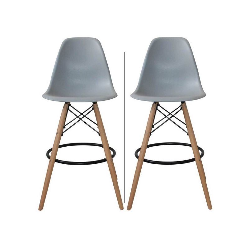 EKONOMODO COLOMBIA - Set x 2 silla bar eames gris