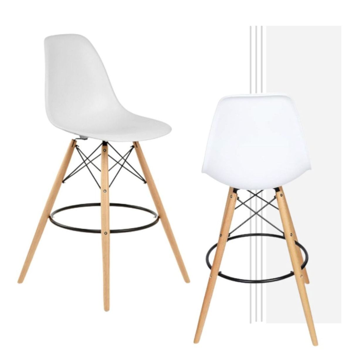 EKONOMODO COLOMBIA - Silla Bar Eames Blanco