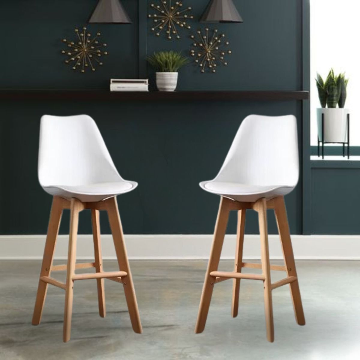 EKONOMODO COLOMBIA - Silla Milano Tapizada Bar Blanco