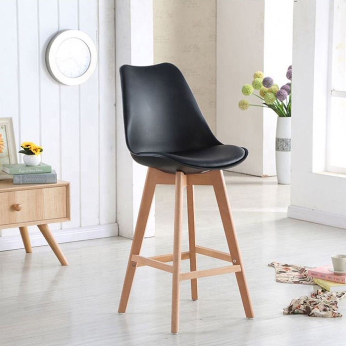 EKONOMODO COLOMBIA - Silla Milano Tapizada Bar Negro