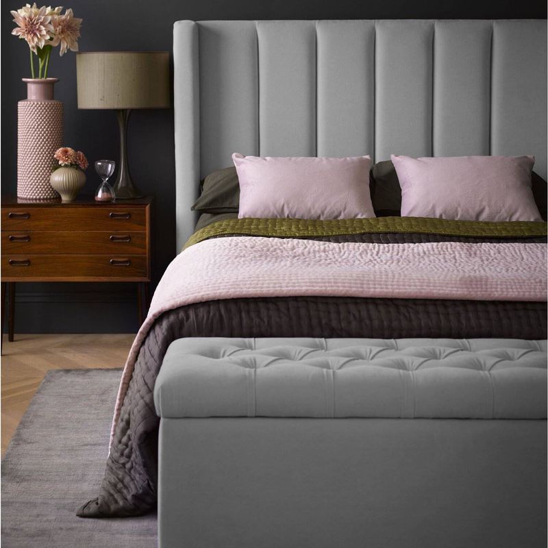 EKONOMODO COLOMBIA - Espaldar de cama King Julieta Gris Plata 200x150 cm