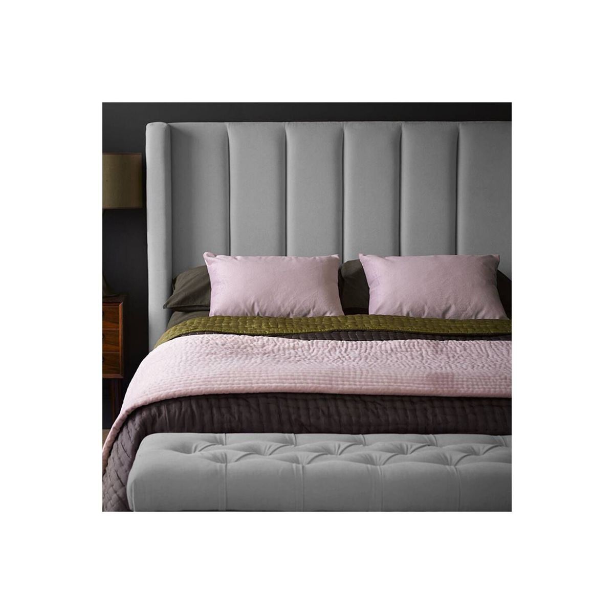 EKONOMODO COLOMBIA - Espaldar De Cama King Julieta Gris Plata 200X150 Cm