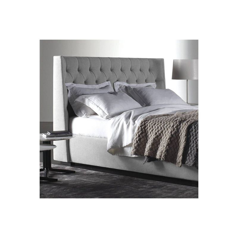 EKONOMODO COLOMBIA - Espaldar de cama King Marfil Gris Perla 200x150 cm