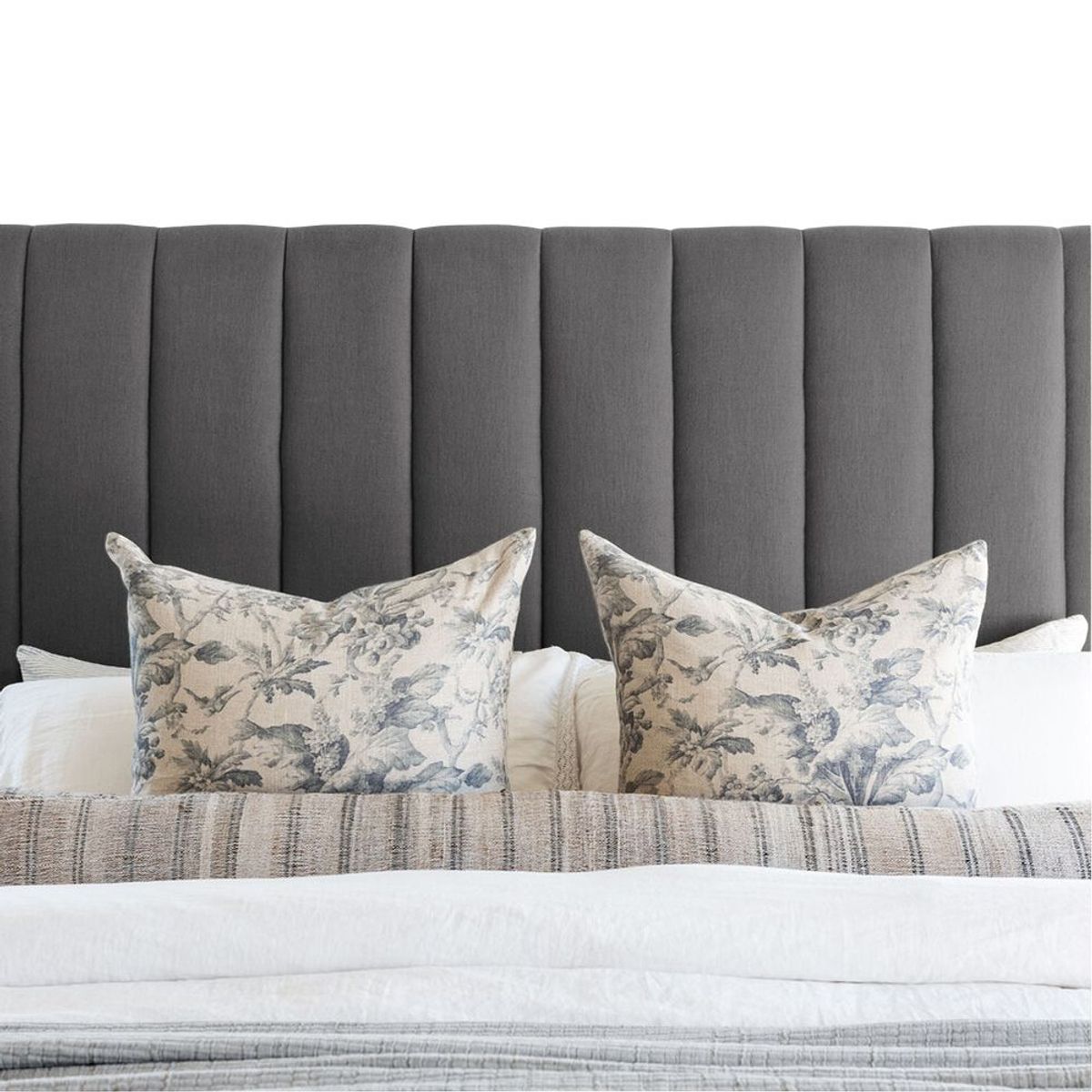 EKONOMODO COLOMBIA - Espaldar De Cama King Natura Gris Plomo 200X150 Cm