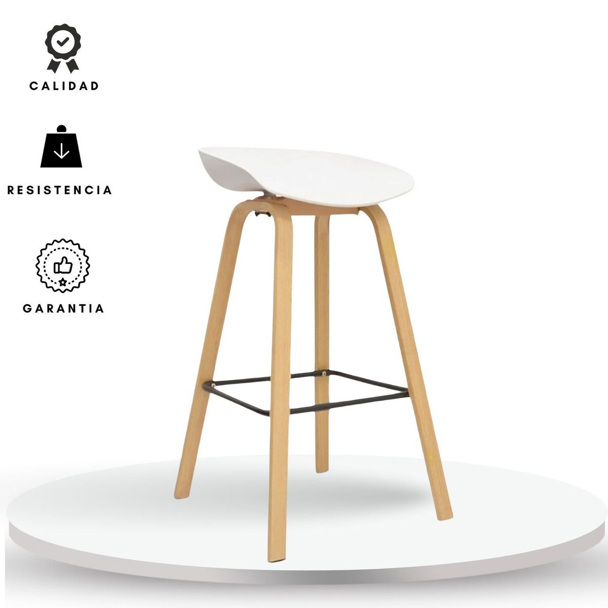 EKONOMODO COLOMBIA - Silla Bar Milyi Blanco