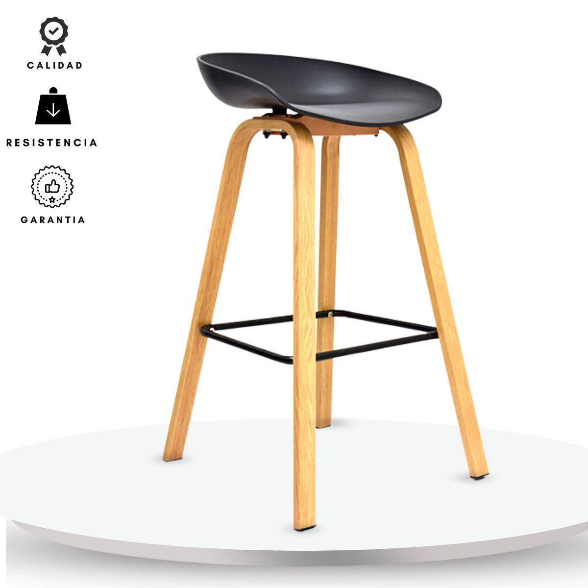 EKONOMODO COLOMBIA - Silla Bar Milyi Negro