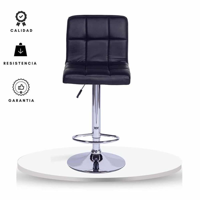 EKONOMODO COLOMBIA - Silla De Barra O Bar Leo Negra