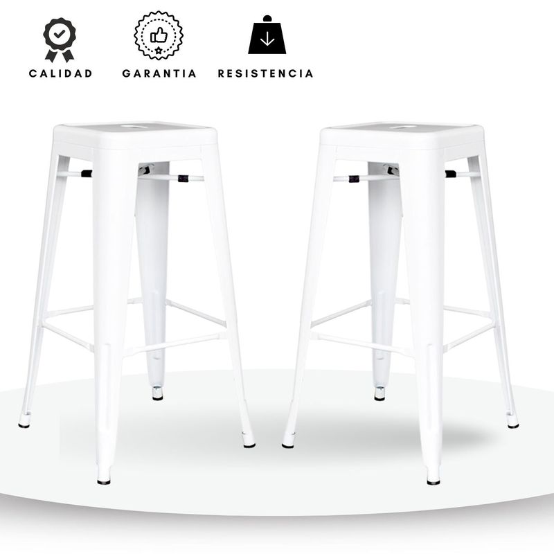 EKONOMODO COLOMBIA - Silla de bar true blanco set x 2