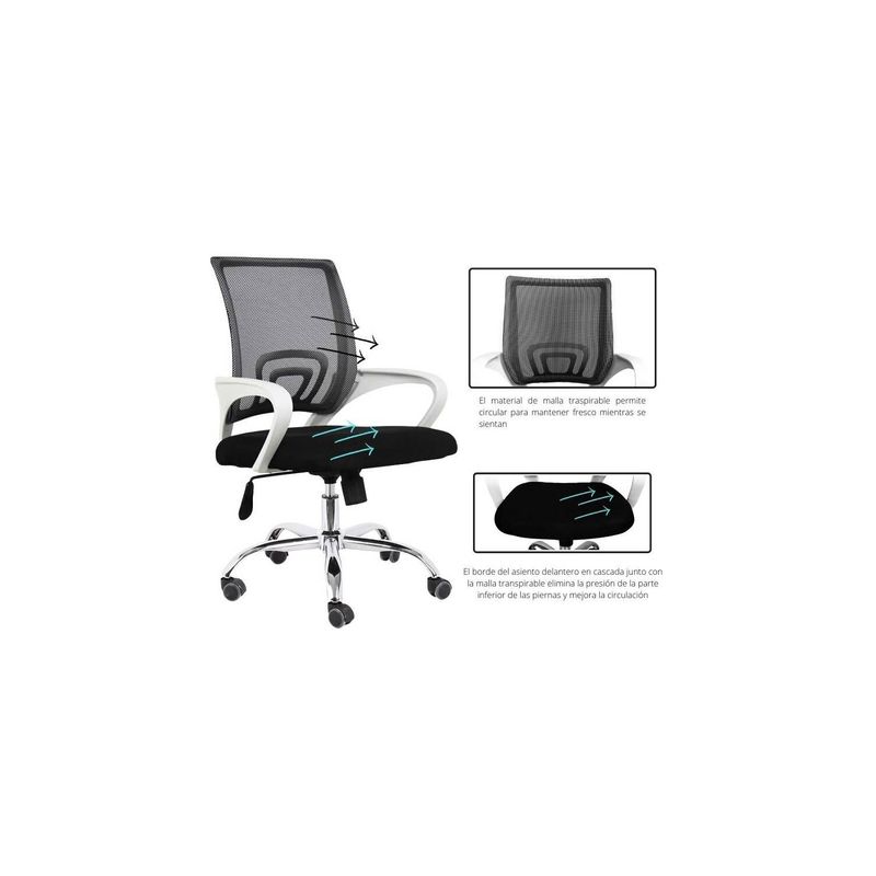 EKONOMODO COLOMBIA - Silla de oficina colors premium negroblanco