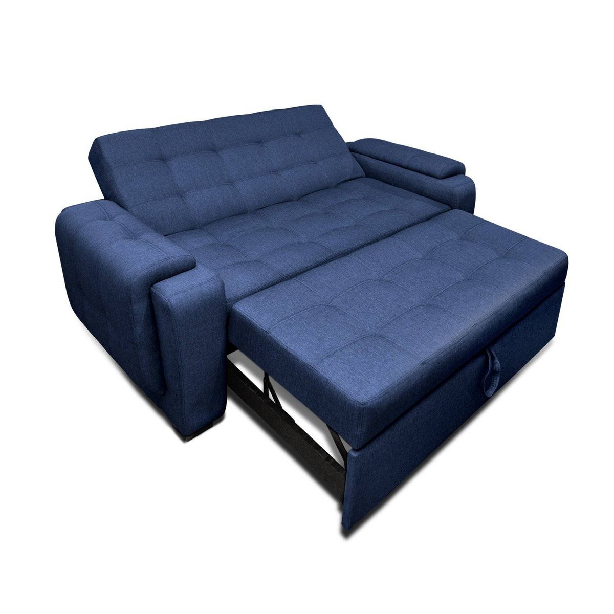 MUEBLES ONLINE - Sofa cama multifuncional vignelli tela lino azul